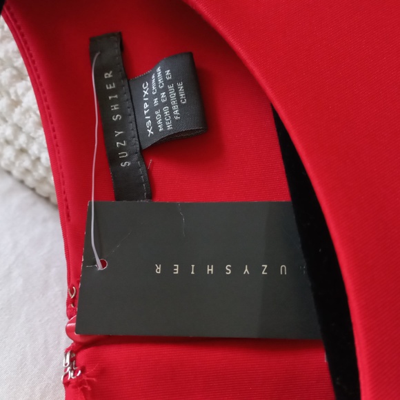 Bright Red Sleeved Dress XS - Picture 5 of 6